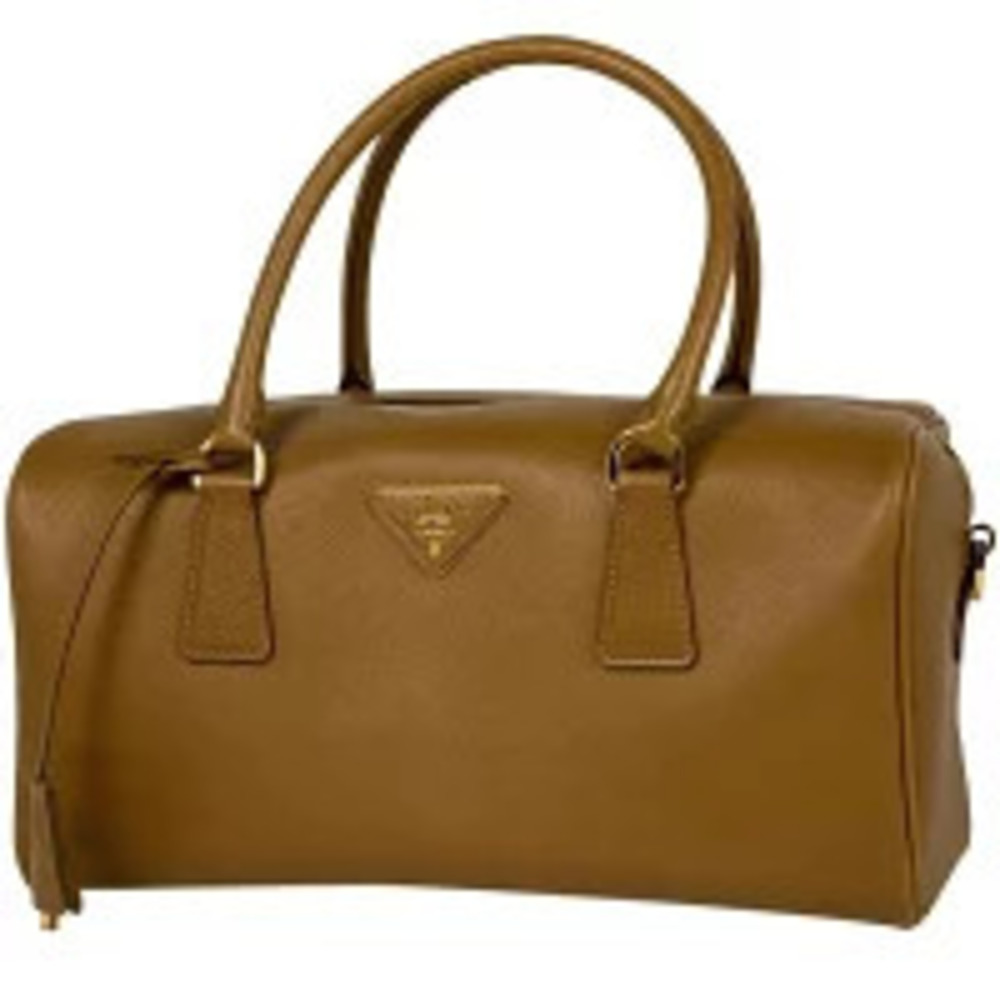 Prada Handbag Boston Saffiano Leather Brown